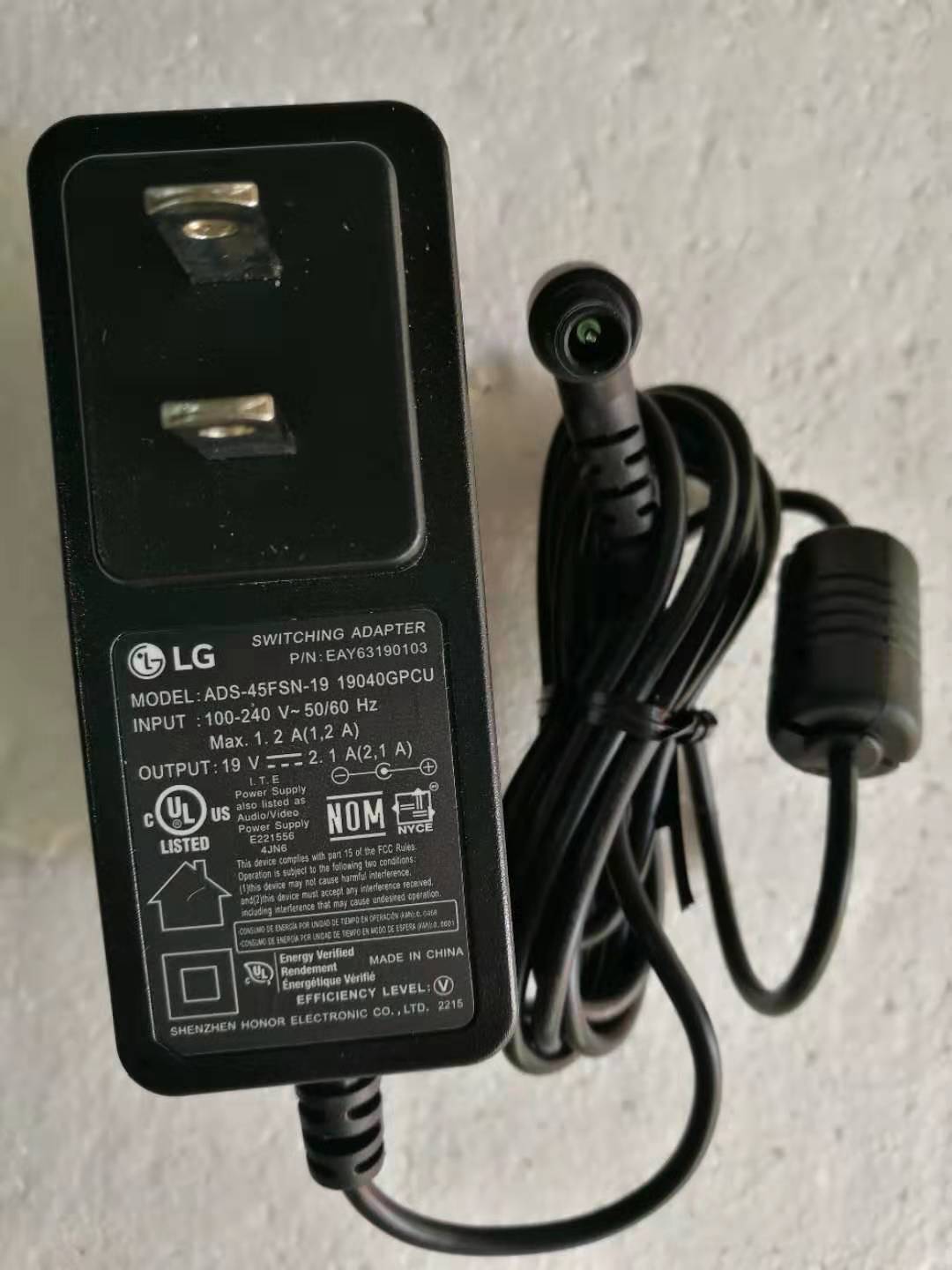 *Brand NEW* LG ADS-45FSN-19 19040GPCU 19V 2.1A AC DC ADAPTER POWER SUPPLY - Click Image to Close